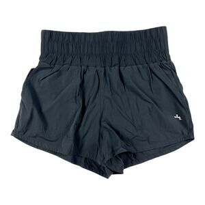 JoyLab Women’s High Rise Smocked Waist Running Shorts Black Size Small 2”